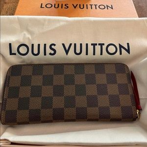 Louis Vuitton Clemence Wallet in Damier Ebene-FULL SET!